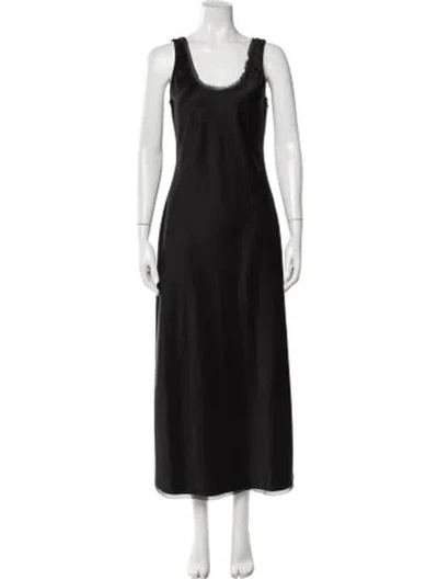 Pre-owned La Ligne Scoop Neck Long Dress In Black
