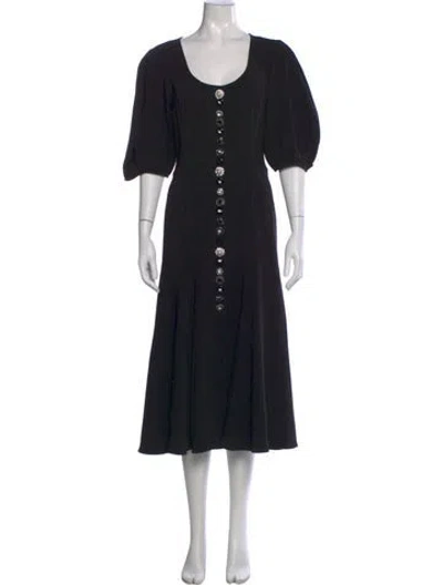 Pre-owned La Ligne Scoop Neck Long Dress In Black