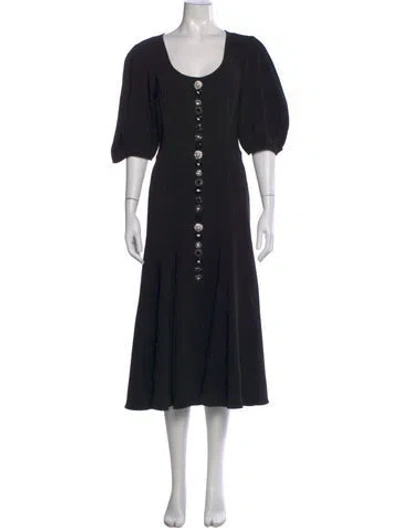 Pre-owned La Ligne Scoop Neck Long Dress In Black