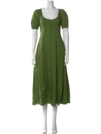 Pre-owned La Ligne Scoop Neck Long Dress In Green