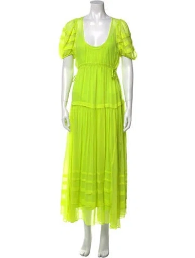 Pre-owned La Ligne Scoop Neck Long Dress In Green