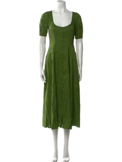 Pre-owned La Ligne Scoop Neck Long Dress In Green