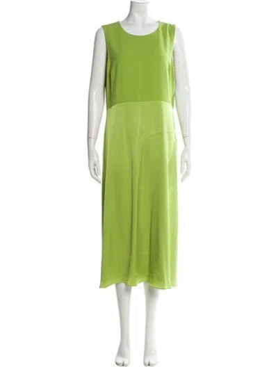 Pre-owned La Ligne Scoop Neck Long Dress In Green