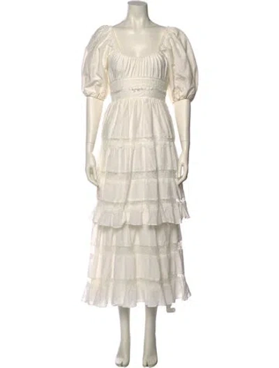 Pre-owned La Ligne Scoop Neck Long Dress In Neutral