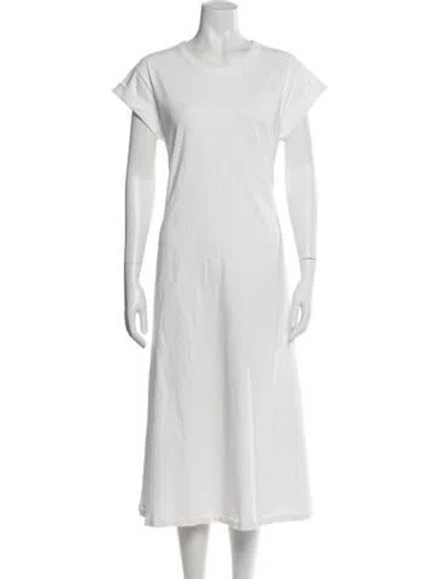 Pre-owned La Ligne Scoop Neck Long Dress In White