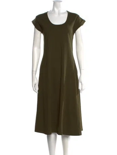 Pre-owned La Ligne Scoop Neck Midi Length Dress In Green