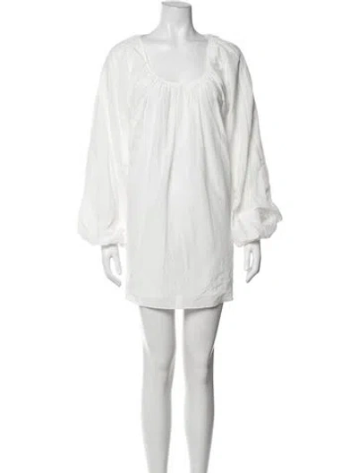 Pre-owned La Ligne Scoop Neck Mini Dress W/ Tags In White
