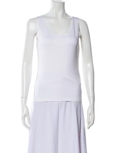 Pre-owned La Ligne Scoop Neck Sleeveless Top In White