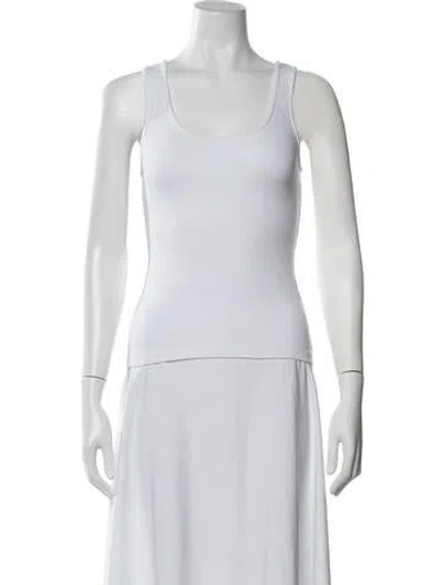 Pre-owned La Ligne Scoop Neck Sleeveless Top In White