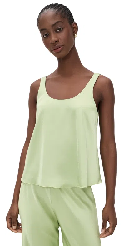 La Ligne Scoop Neck Tank Celadon In Green