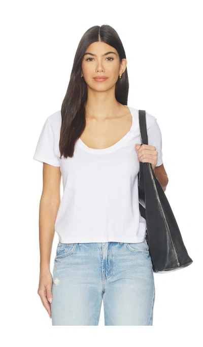 La Ligne Scoop Short Sleeve Molly Tee In White