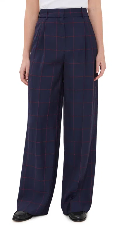 La Ligne Selby Pants Navy/burgundy