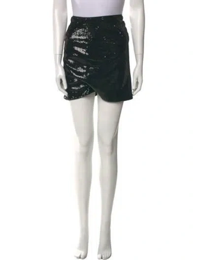 Pre-owned La Ligne Sequin Embellishments Mini Skirt W/ Tags In Black