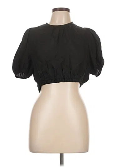Pre-owned La Ligne Short Sleeve Blouse In Black
