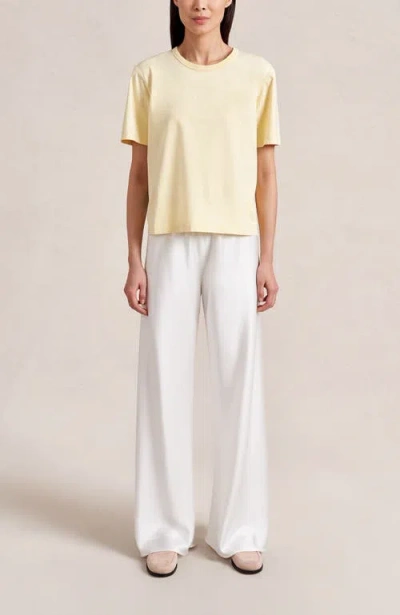 La Ligne Short Sleeve Boyfriend Tee In Yellow