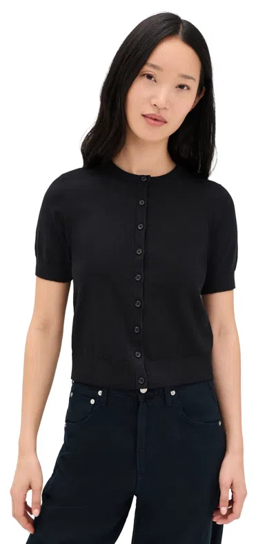 La Ligne Short Sleeve Cardigan Black