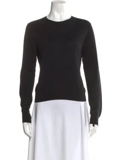 Pre-owned La Ligne Silk Crew Neck Sweater In Black