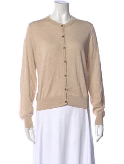 Pre-owned La Ligne Silk Crew Neck Sweater In Neutral