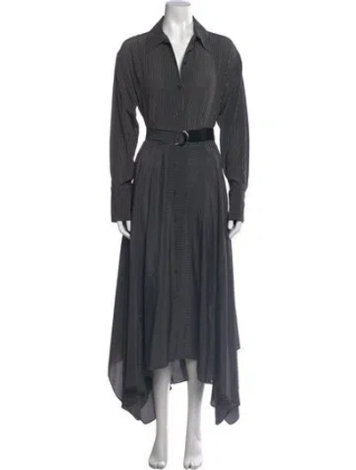 Pre-owned La Ligne Silk Long Dress In Black