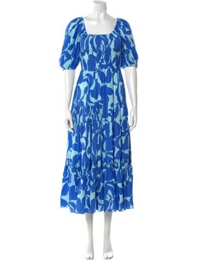 Pre-owned La Ligne Silk Long Dress In Blue
