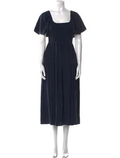 Pre-owned La Ligne Silk Long Dress In Blue