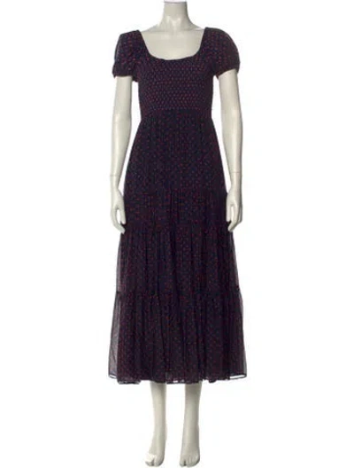 Pre-owned La Ligne Silk Long Dress In Blue