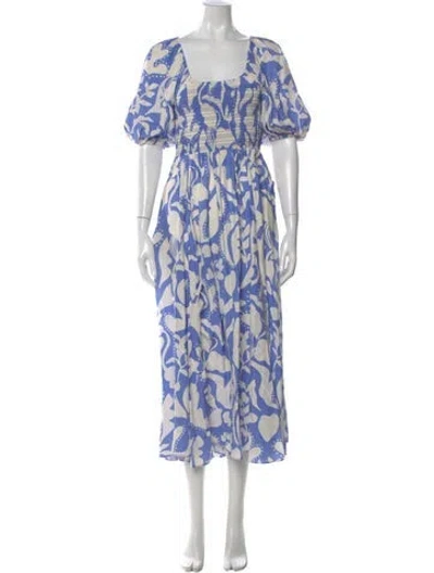 Pre-owned La Ligne Silk Long Dress In Blue