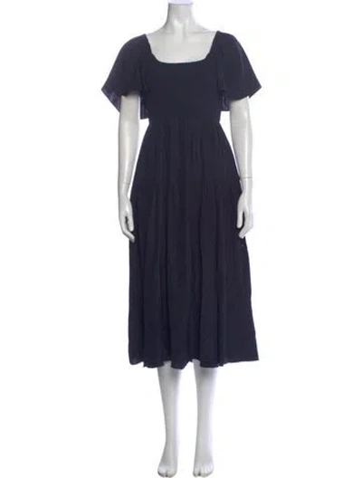 Pre-owned La Ligne Silk Long Dress In Blue
