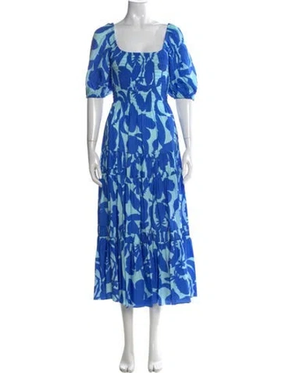 Pre-owned La Ligne Silk Long Dress In Blue