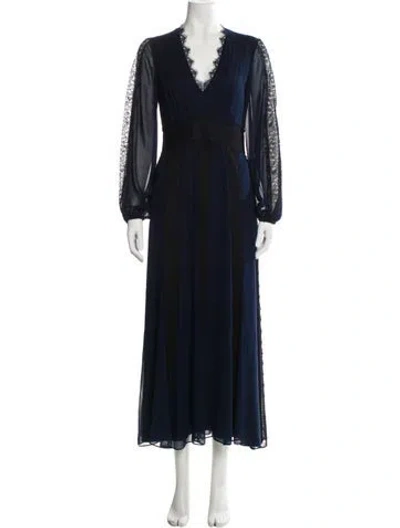 Pre-owned La Ligne Silk Long Dress In Blue