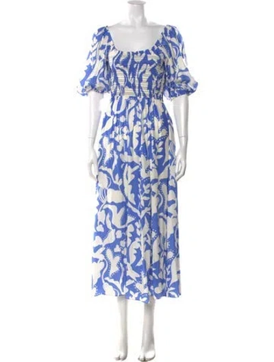 Pre-owned La Ligne Silk Long Dress In Blue