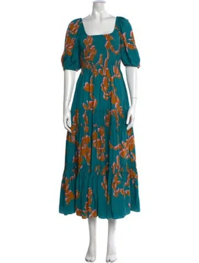 Pre-owned La Ligne Silk Long Dress In Blue