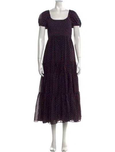 Pre-owned La Ligne Silk Long Dress In Blue