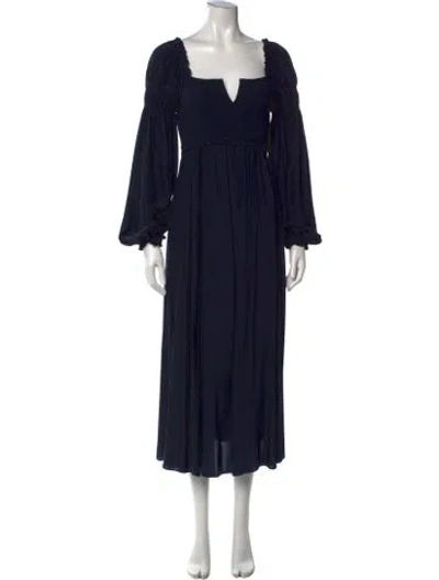Pre-owned La Ligne Silk Long Dress In Blue
