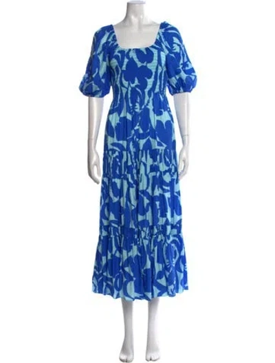 Pre-owned La Ligne Silk Long Dress In Blue