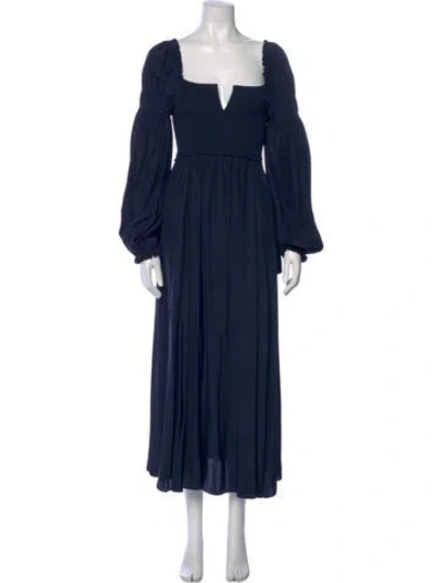 Pre-owned La Ligne Silk Long Dress In Blue