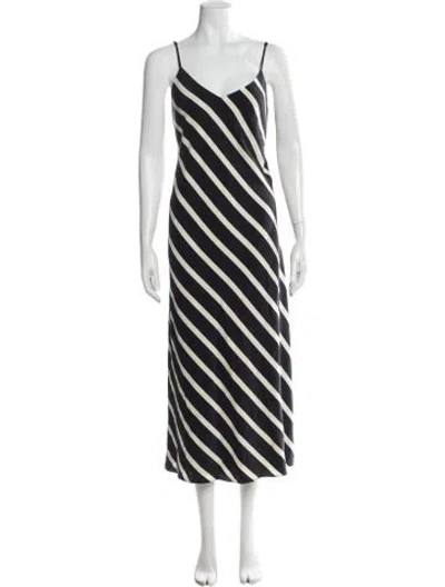 Pre-owned La Ligne Silk Long Dress In Blue