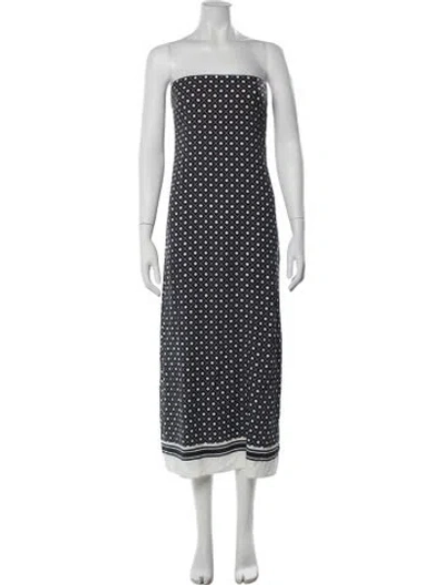 Pre-owned La Ligne Silk Long Dress In Blue