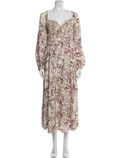 Pre-owned La Ligne Silk Long Dress In Multi