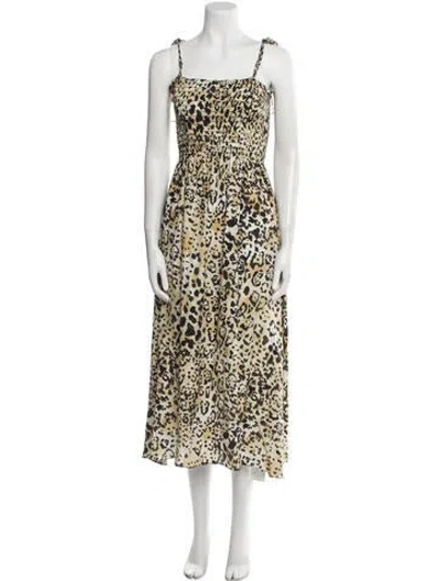 Pre-owned La Ligne Silk Long Dress In Multi