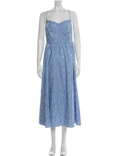Pre-owned La Ligne Silk Long Dress In Multi