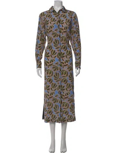 Pre-owned La Ligne Silk Long Dress In Multi