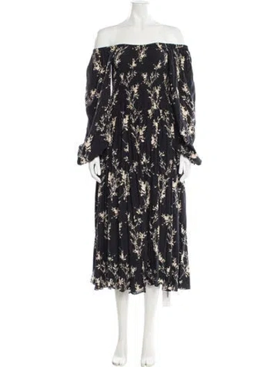 Pre-owned La Ligne Silk Long Dress In Multicolor