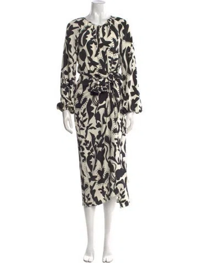 Pre-owned La Ligne Silk Long Dress In Neutral