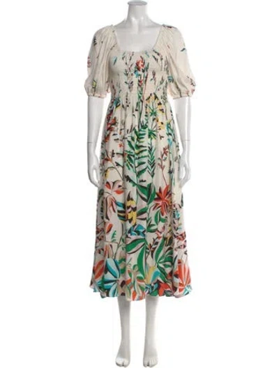 Pre-owned La Ligne Silk Long Dress In Neutral