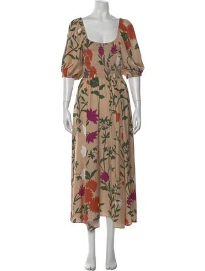 Pre-owned La Ligne Silk Long Dress In Neutral