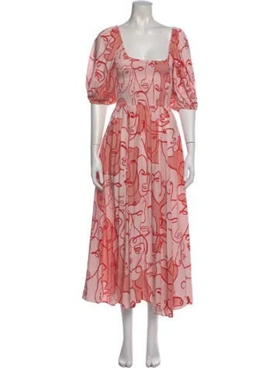 Pre-owned La Ligne Silk Long Dress In Pink