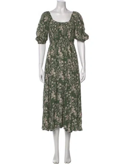 Pre-owned La Ligne Silk Long Dress In Red