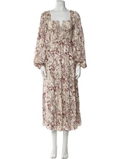 Pre-owned La Ligne Silk Long Dress W/ Tags In Multi