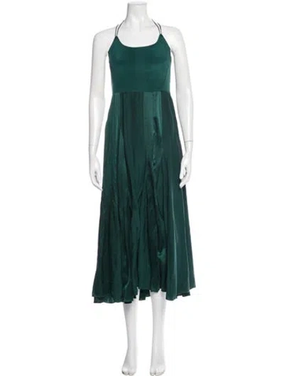 Pre-owned La Ligne Silk Midi Length Dress In Gray